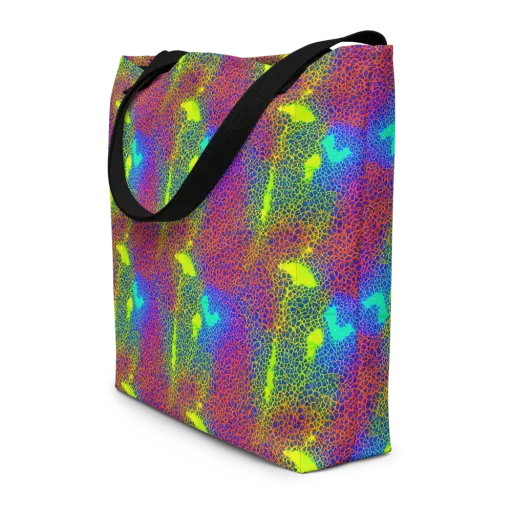 Prismatic Web on a Large Tote Bag W/ Pocket