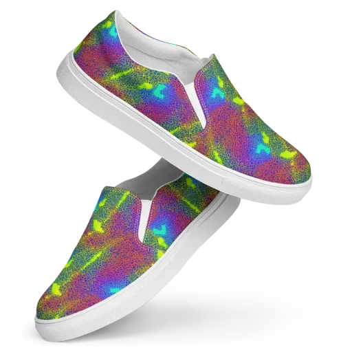 Prismatic Web on a Women's Slip-On Canvas Shoes