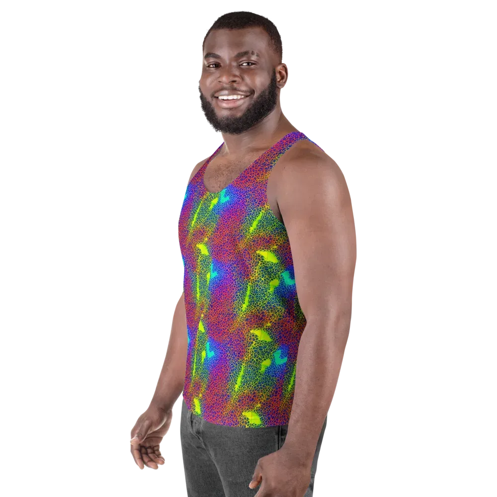 Prismatic Web on Men's Tank Top — Left Front