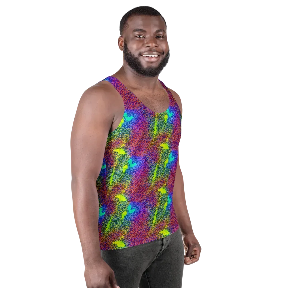 Prismatic Web on Men's Tank Top — Right Front