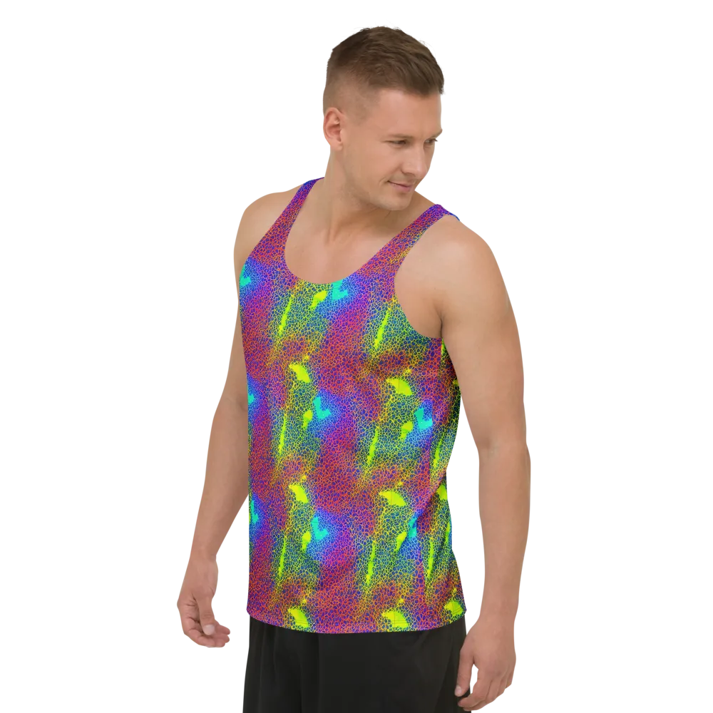 Prismatic Web on Men's Tank Top — Left Front