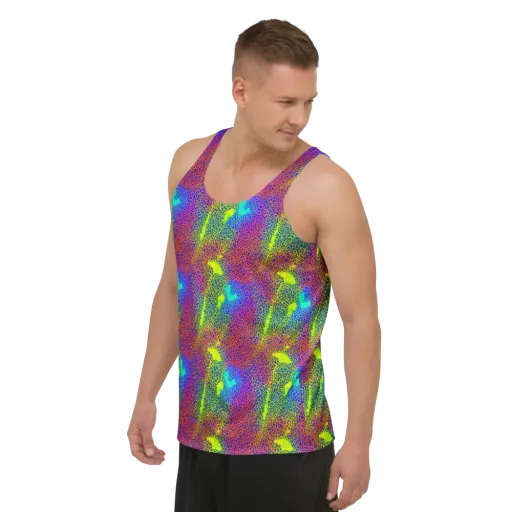 Prismatic Web on a Men's Tank Top