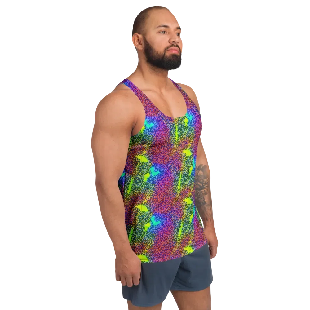 Prismatic Web on Men's Tank Top — Right Front