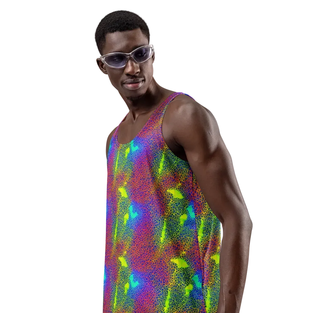 Prismatic Web on Men's Tank Top — Left