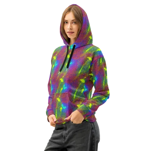 Prismatic Web on a Cotton Hoodie