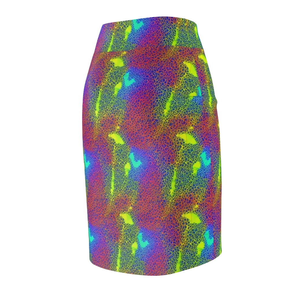 Prismatic Web on Pencil Skirt — Back Side