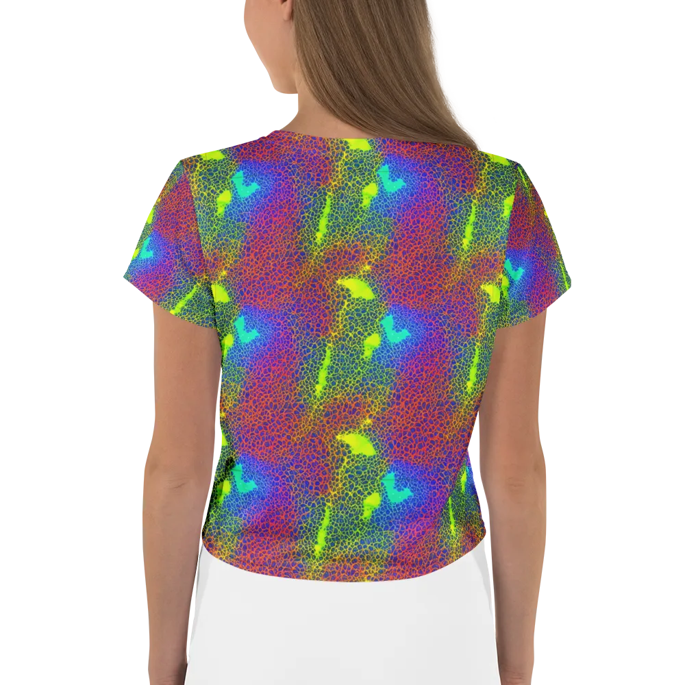 Prismatic Web on Crop Tee — Back