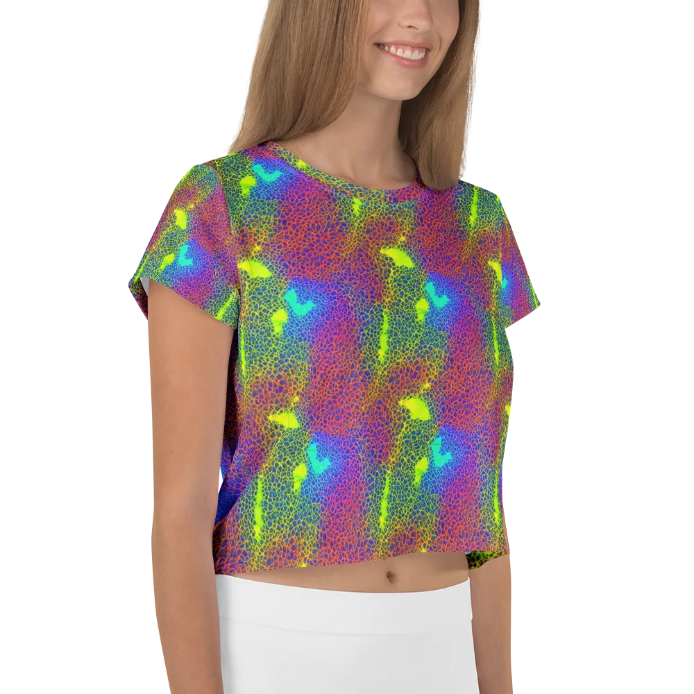 Prismatic Web on Crop Tee — Right