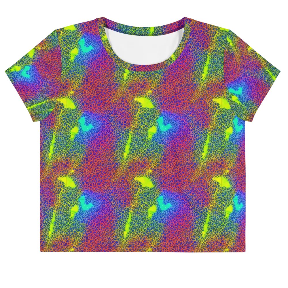 Prismatic Web on Crop Tee — Front