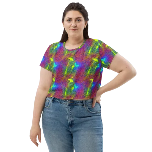 Prismatic Web on a Crop Tee
