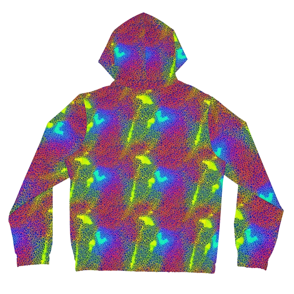 Prismatic Web on Women's Full-Zip Hoodie — Back