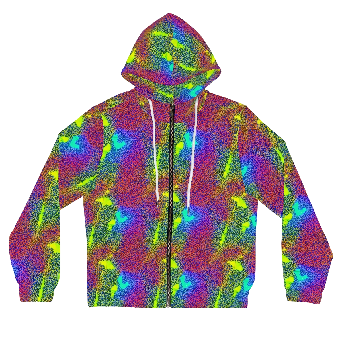 Prismatic Web on Women's Full-Zip Hoodie — Front