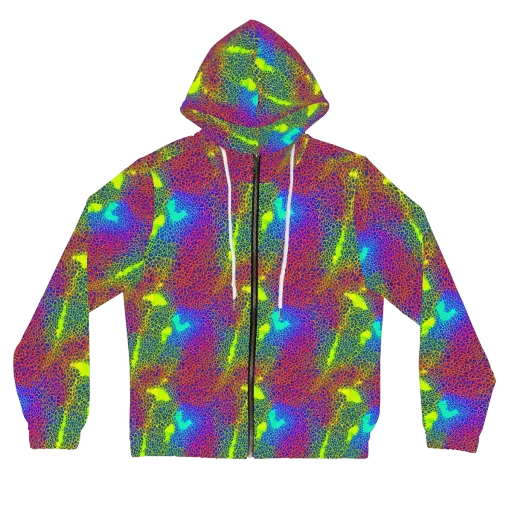 Prismatic Web on a Women's Full-Zip Hoodie