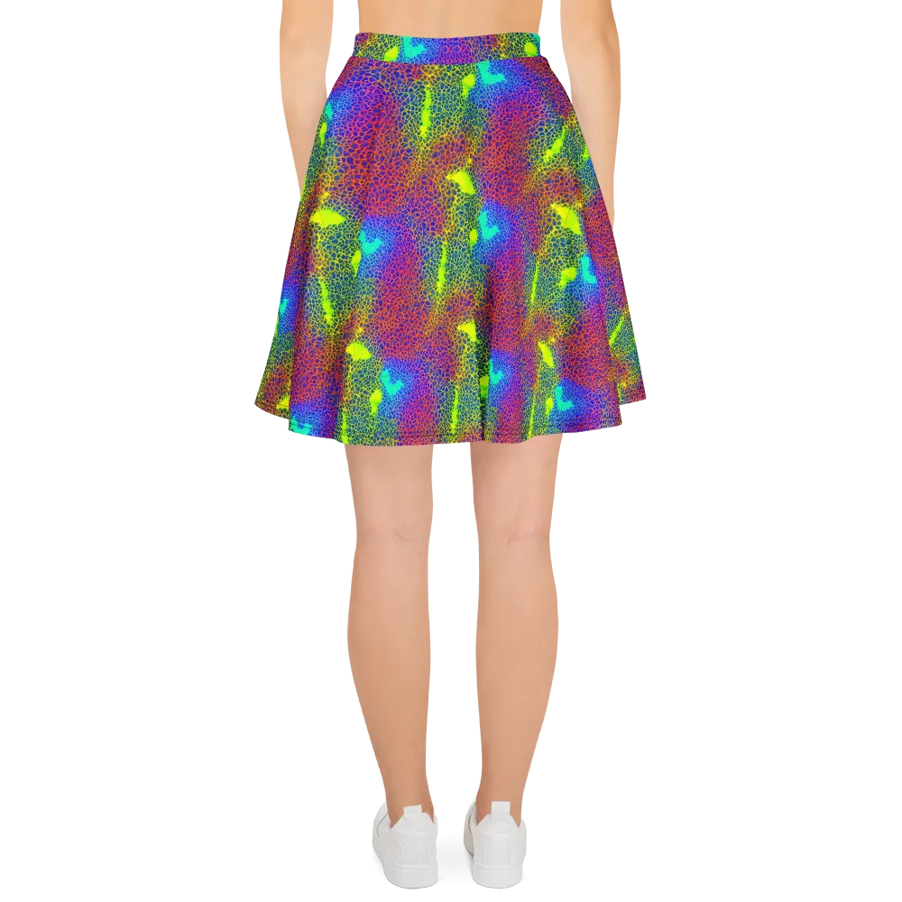 Prismatic Web on Skater Skirt — Back