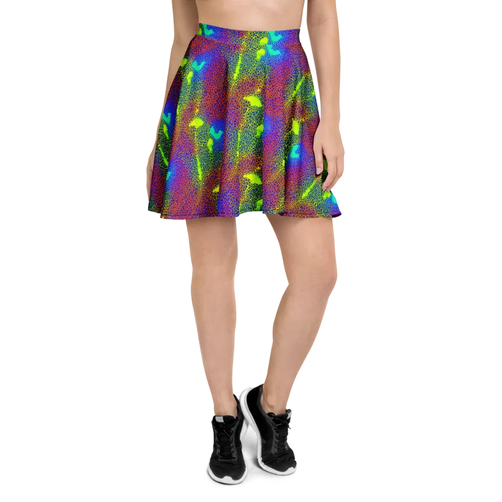 Prismatic Web on Skater Skirt — Front
