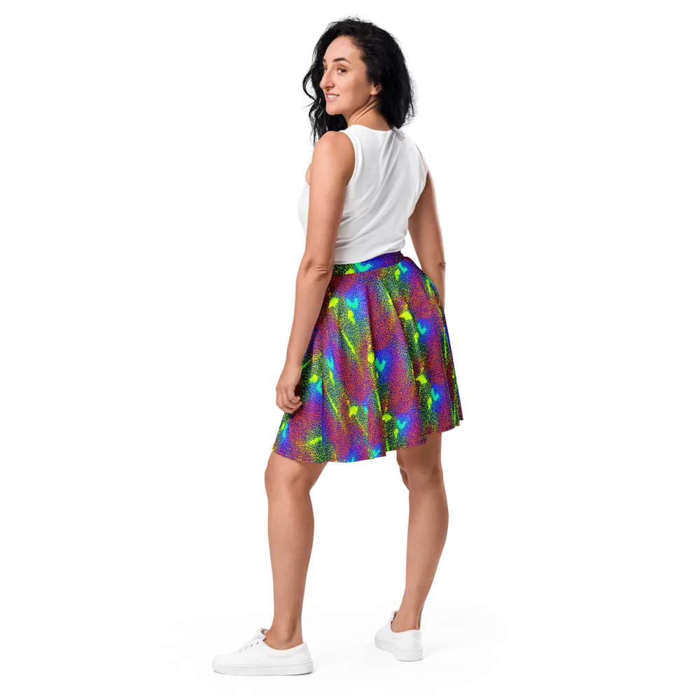 Prismatic Web on Skater Skirt — Back