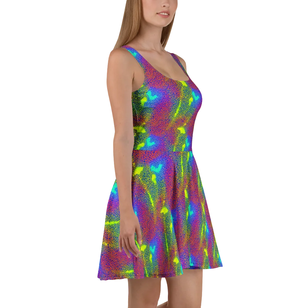 Prismatic Web on Skater Dress — Right