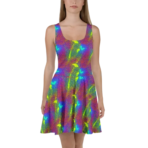 Prismatic Web on a Skater Dress