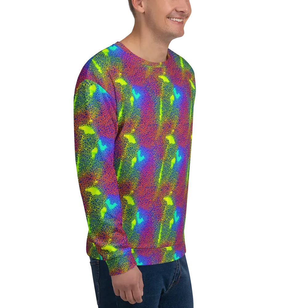Prismatic Web on Sweatshirt — Right Front