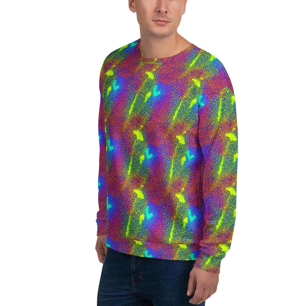 Prismatic Web on Sweatshirt — Left Front
