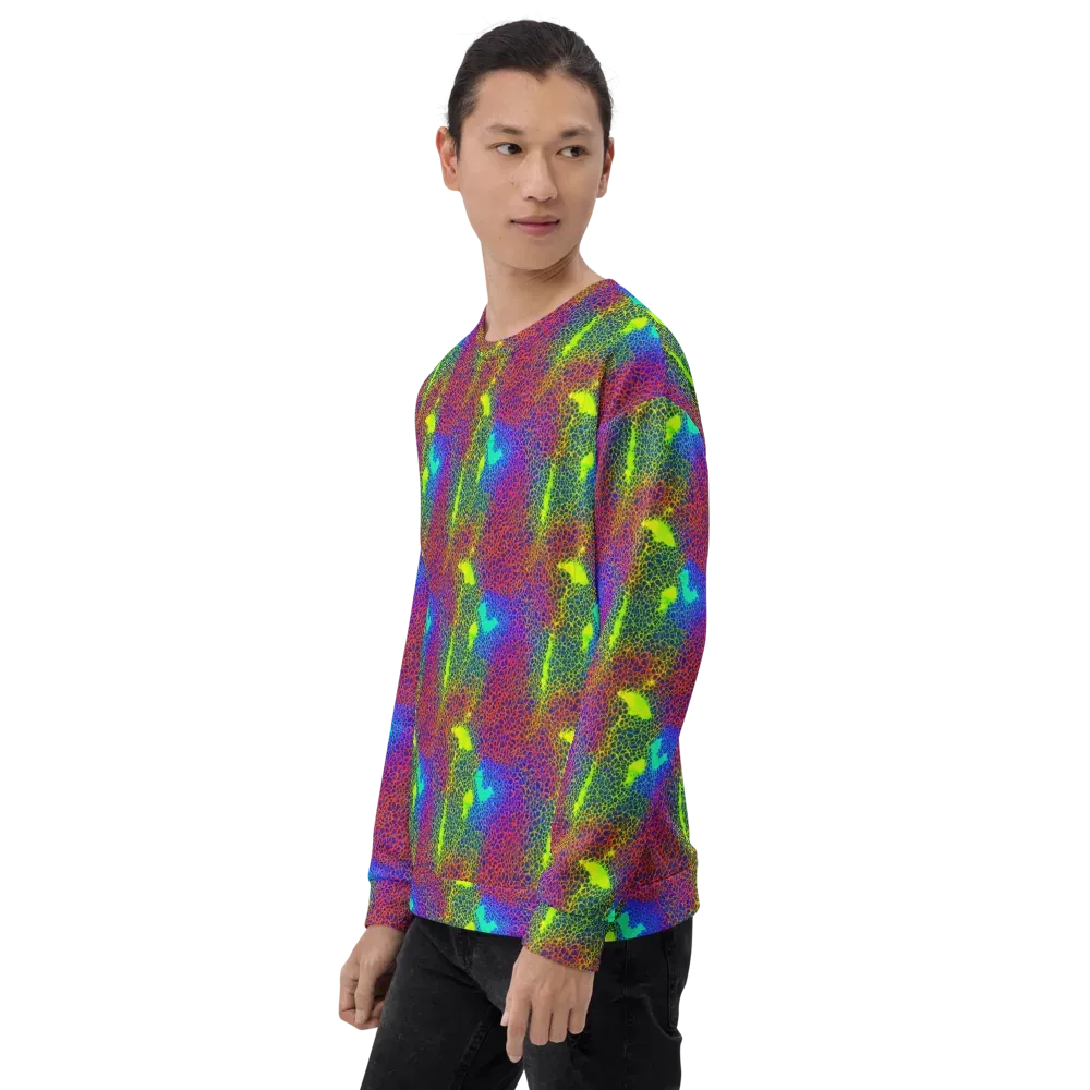 Prismatic Web on Sweatshirt — Left Front