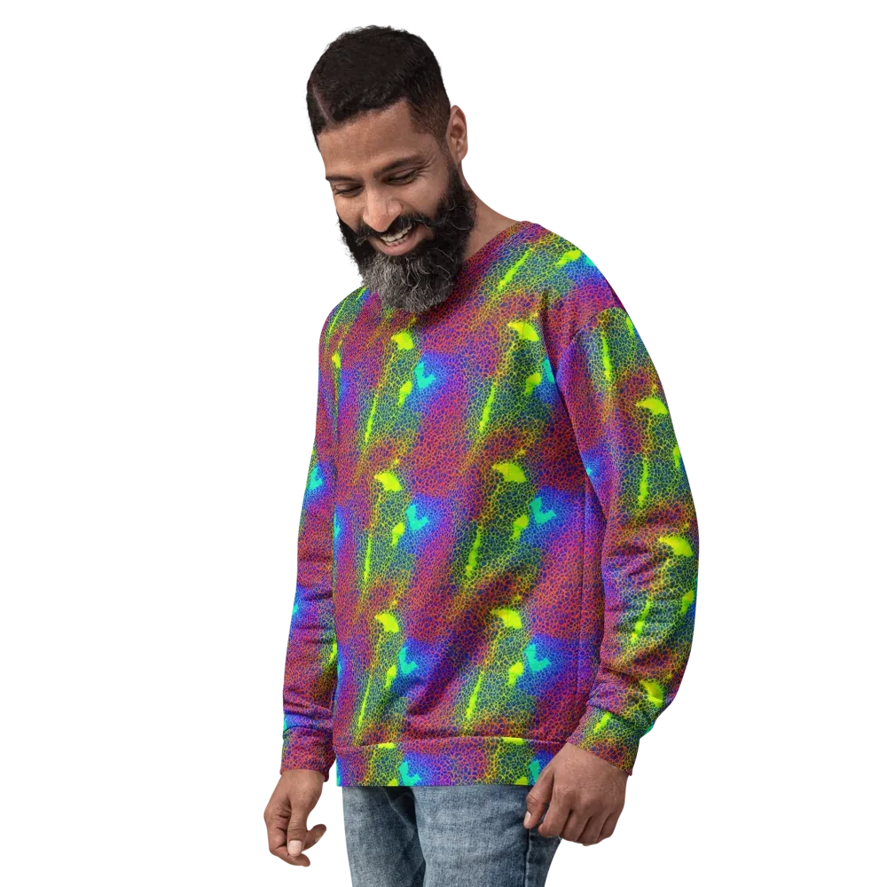 Prismatic Web on Sweatshirt — Left Front