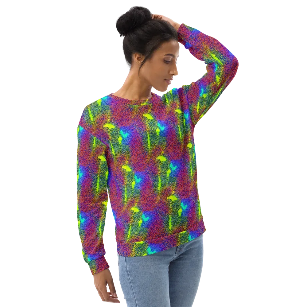 Prismatic Web on Sweatshirt — Right Front
