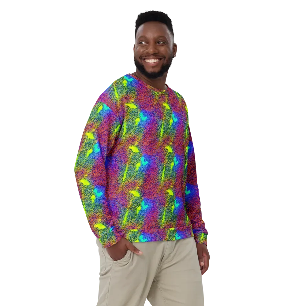 Prismatic Web on Sweatshirt — Front