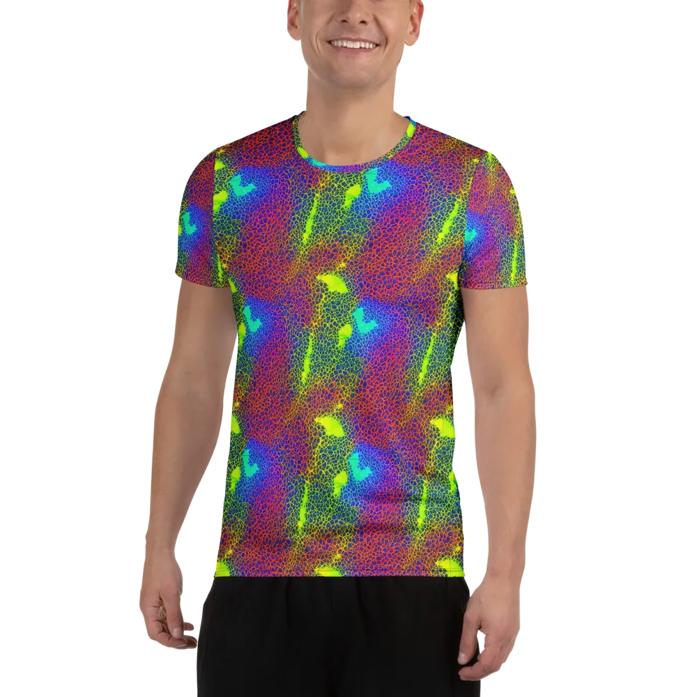 Prismatic Web on Men's Athletic T-Shirt — Front