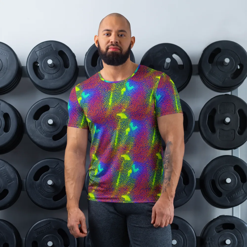 Prismatic Web on Men's Athletic T-Shirt — Front
