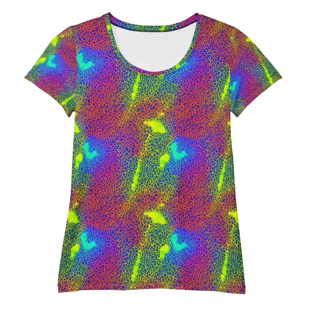 Prismatic Web on Women's Athletic T-Shirt — Front