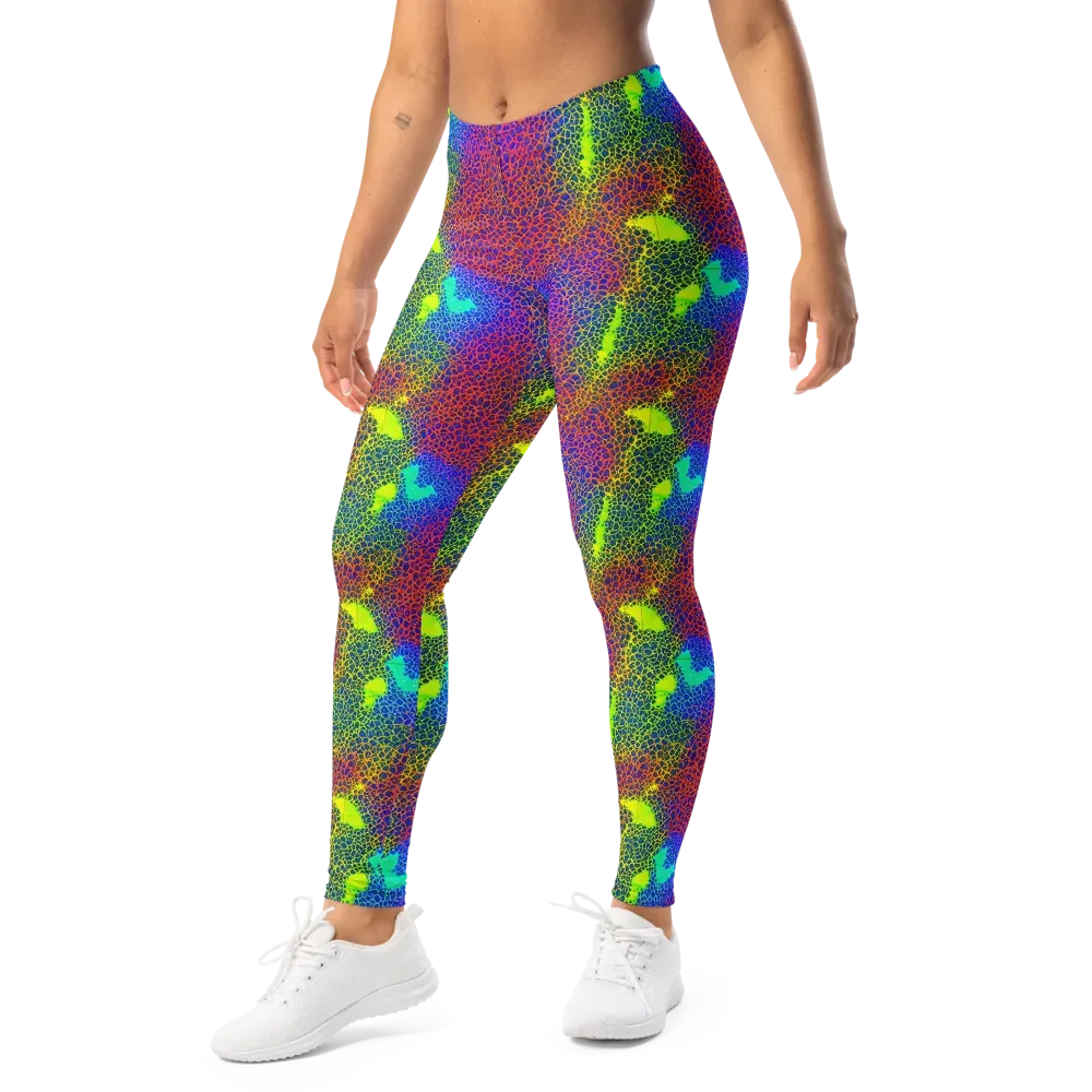 Prismatic Web on Leggings — Left Front
