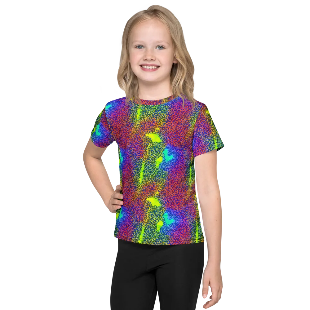 Prismatic Web on Kids Crew Neck T-Shirt — Front