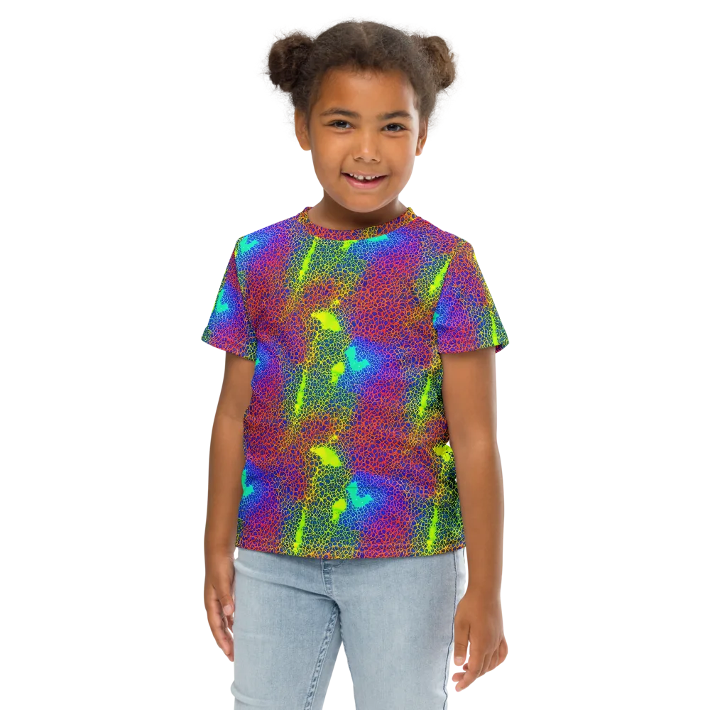 Prismatic Web on Kids Crew Neck T-Shirt — Front