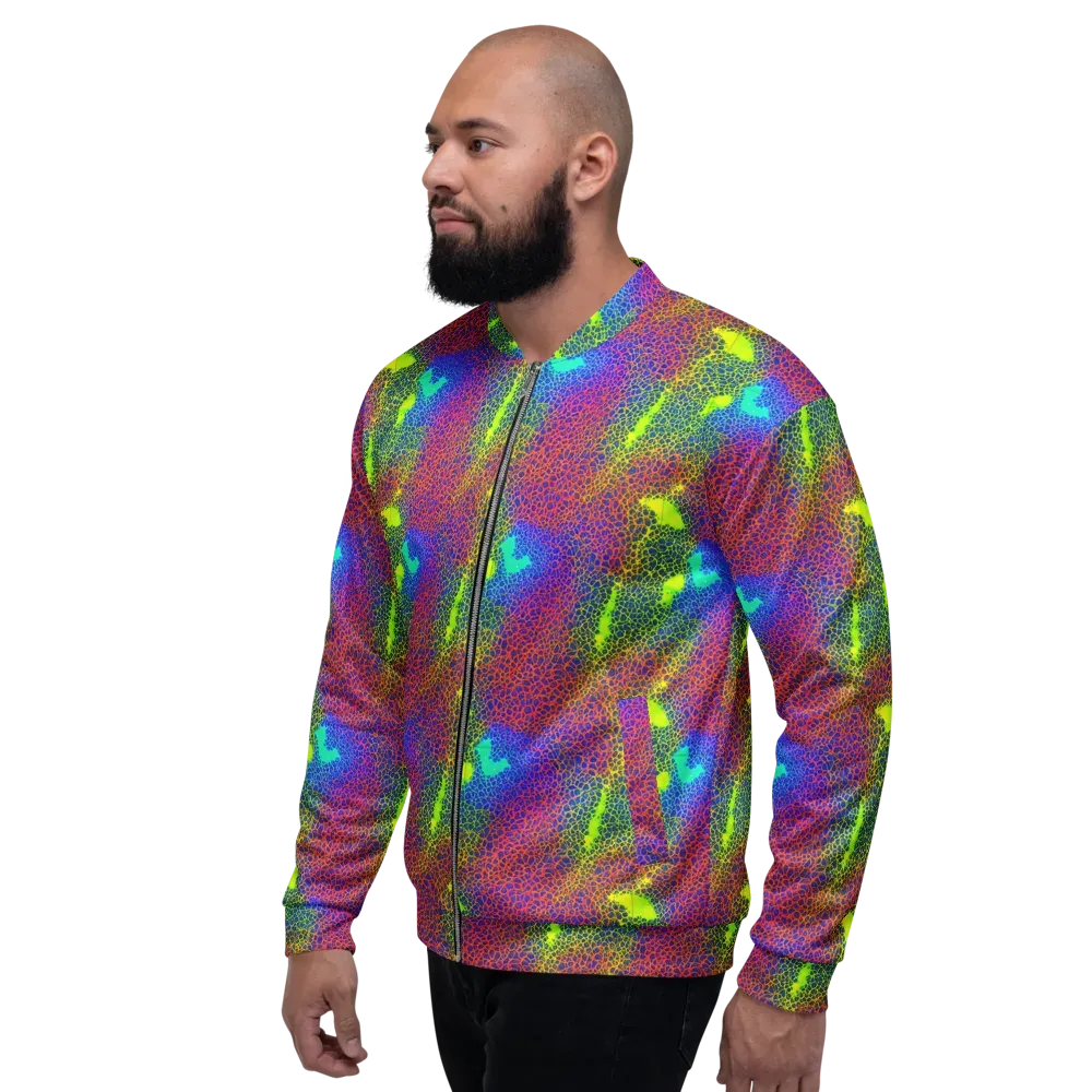 Prismatic Web on Bomber Jacket — Left