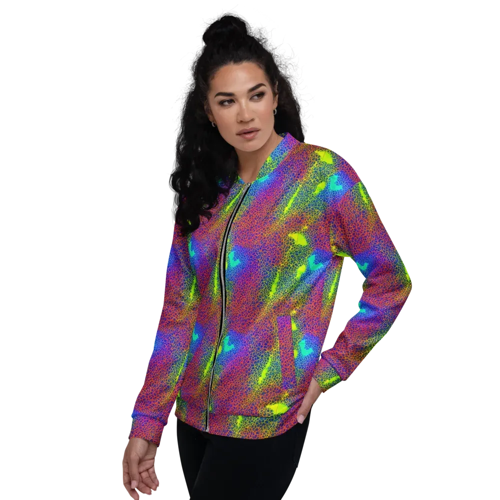 Prismatic Web on Bomber Jacket — Left