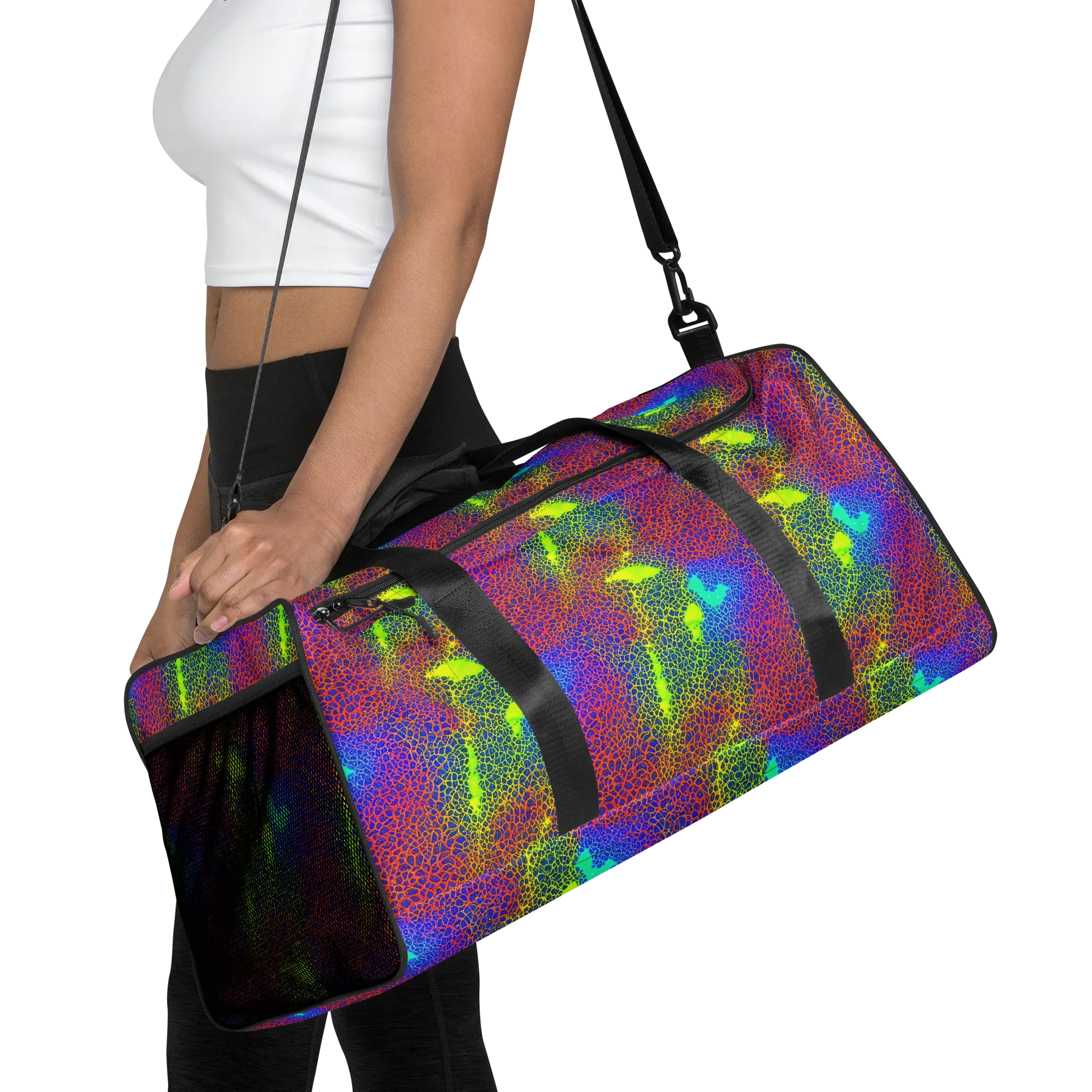 Prismatic Web on Duffle Bag — Front