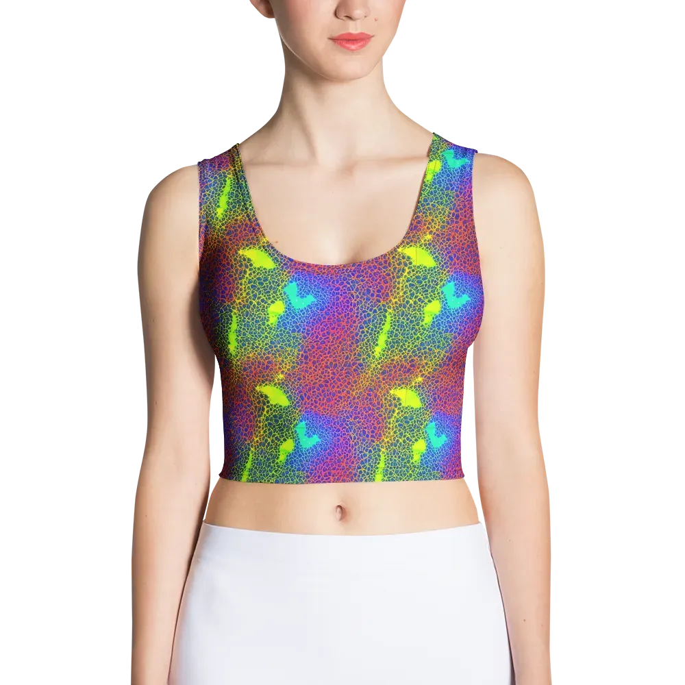 Prismatic Web on Crop Top — Front