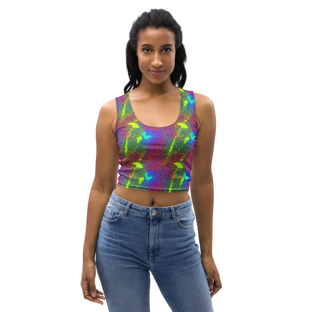Prismatic Web on Crop Top — Front