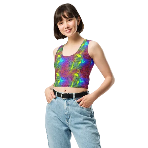 Prismatic Web on a Crop Top
