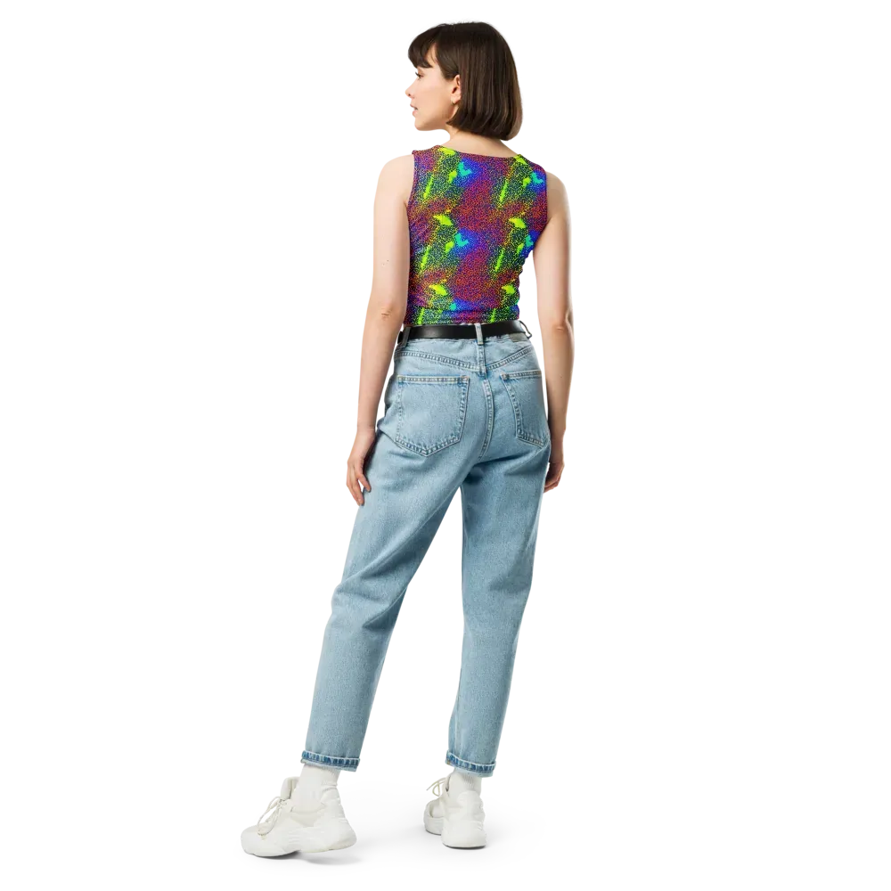 Prismatic Web on Crop Top — Back