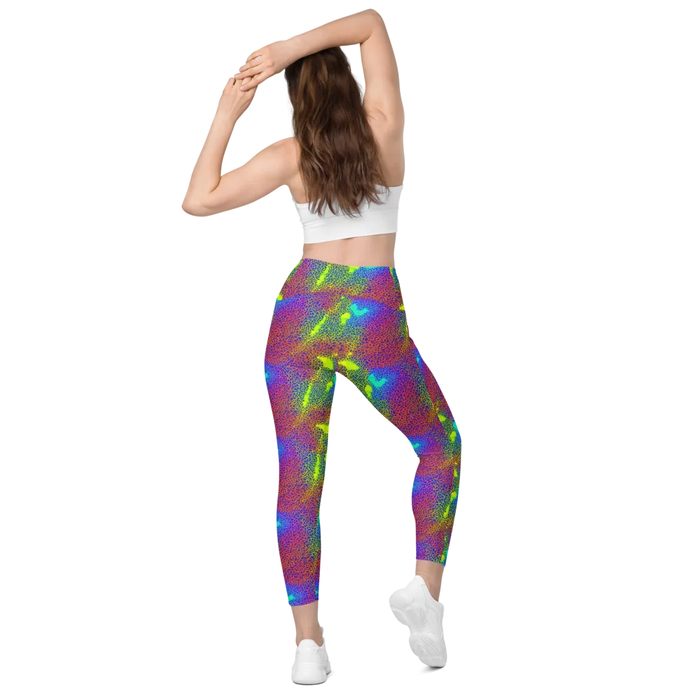 Prismatic Web on Leggings with Pockets — Back