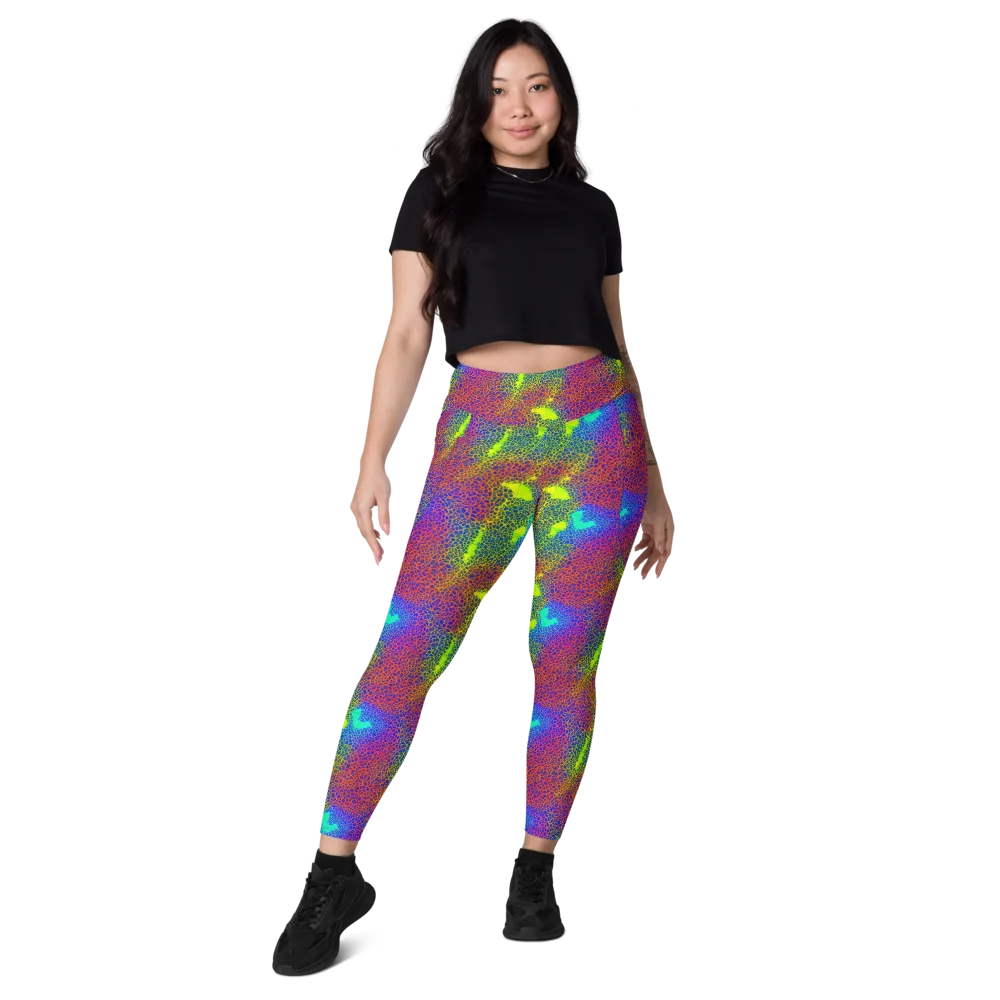 Prismatic Web on Leggings with Pockets — Front