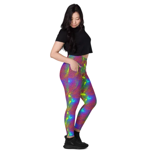 Prismatic Web on a Leggings with Pockets
