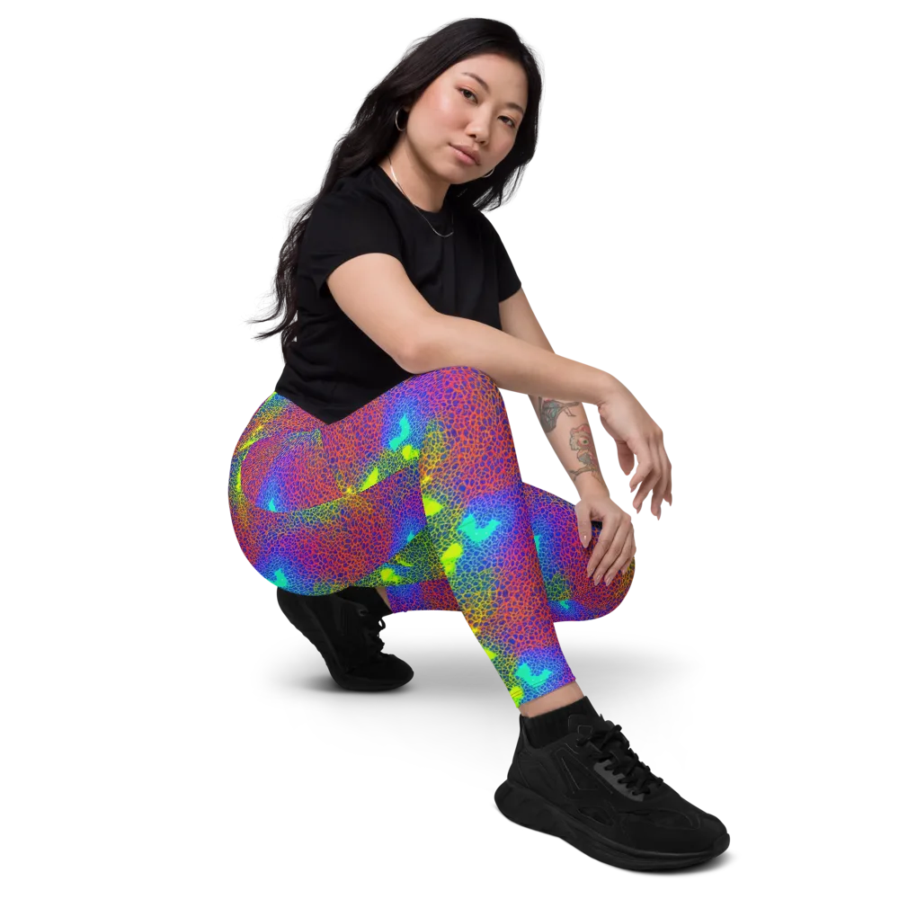 Prismatic Web on Leggings with Pockets — Right Front