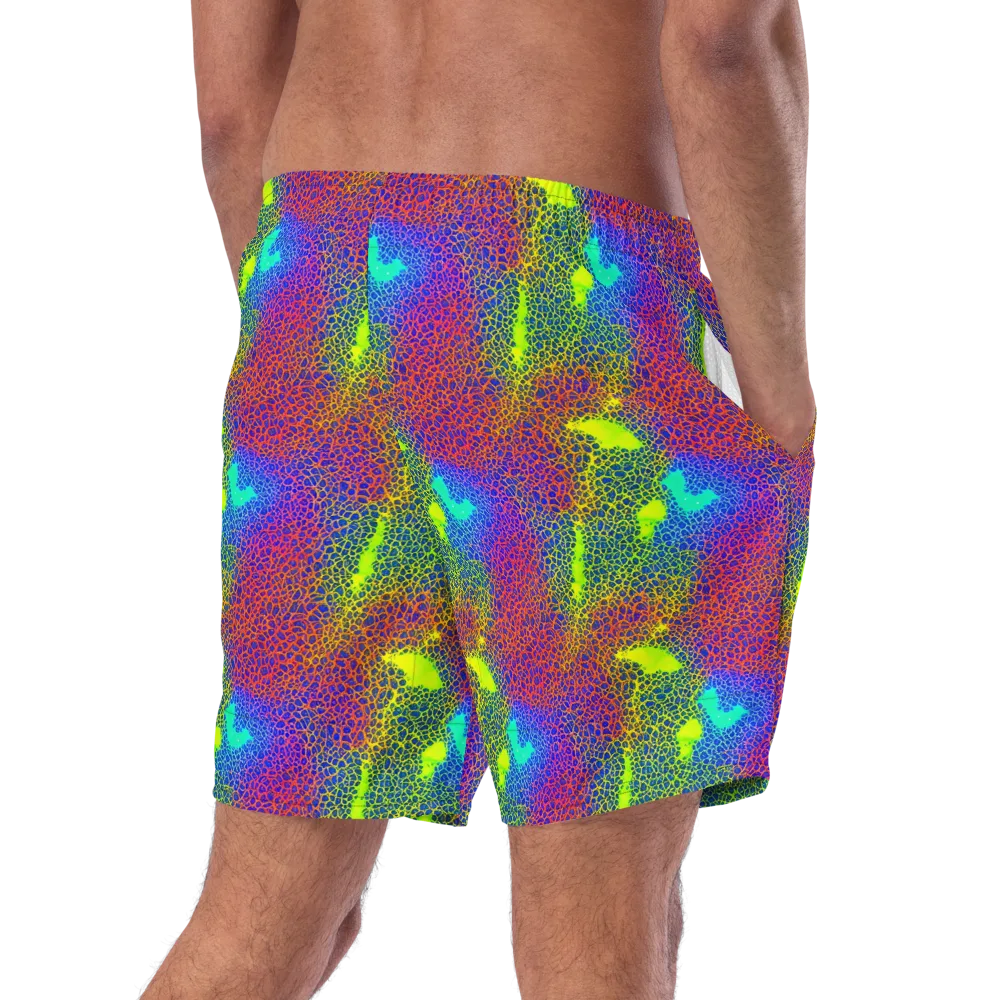Prismatic Web on Swim Trunks — Right Back