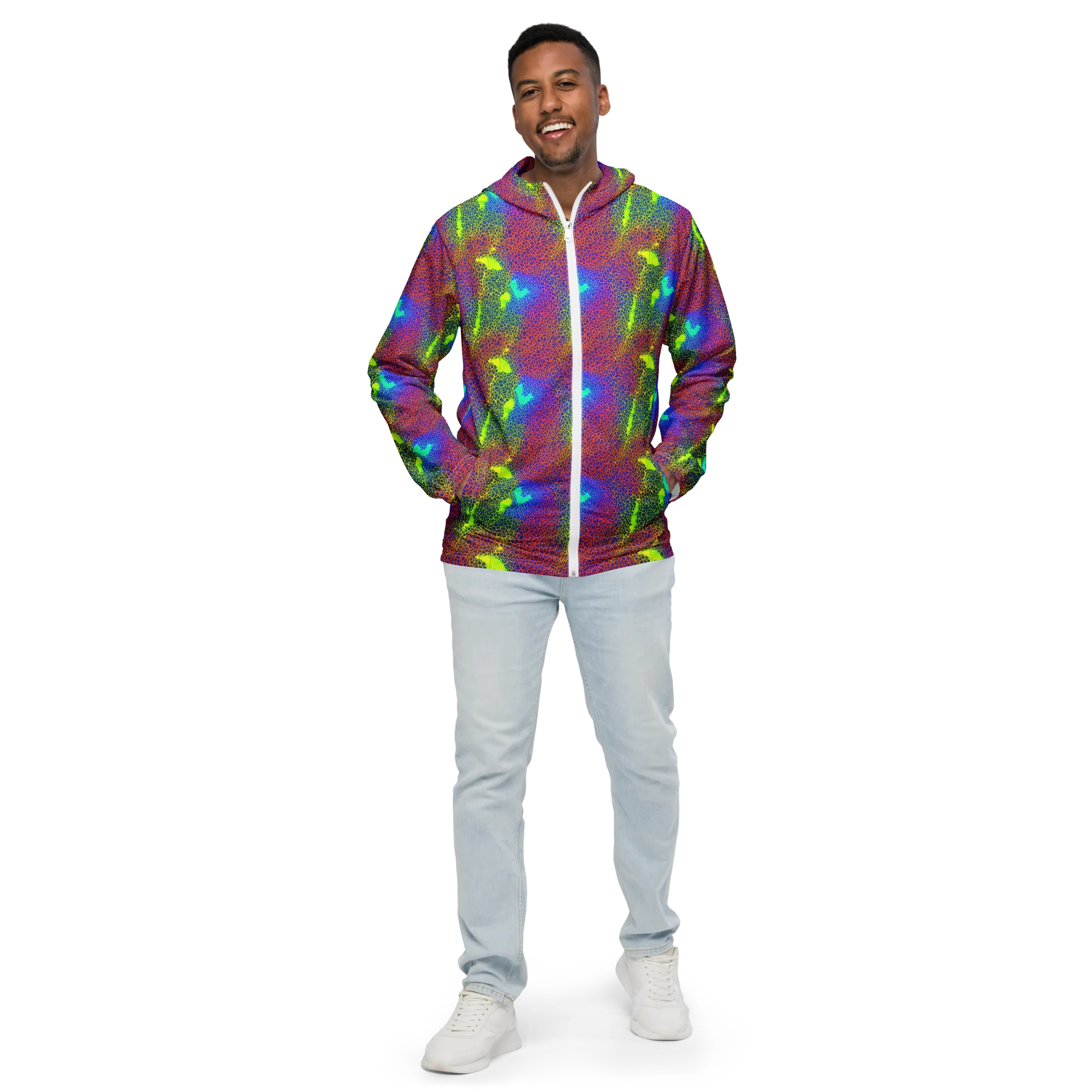 Prismatic Web on Men's Windbreaker — Front