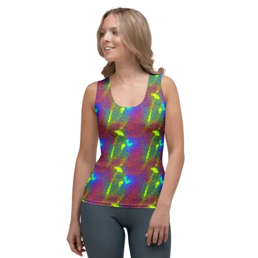 Prismatic Web on a Women's Tank Top