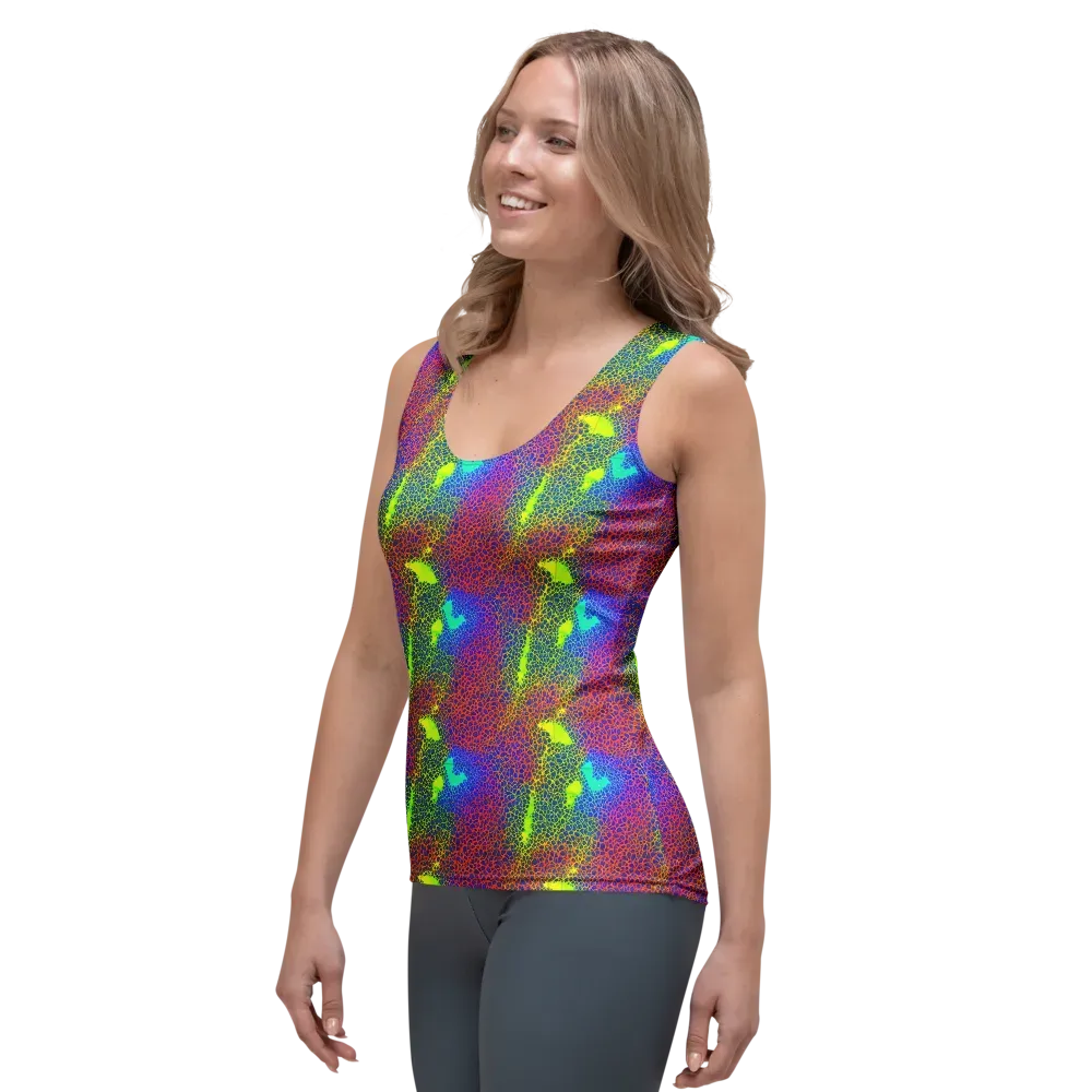 Prismatic Web on Women's Tank Top — Left Front