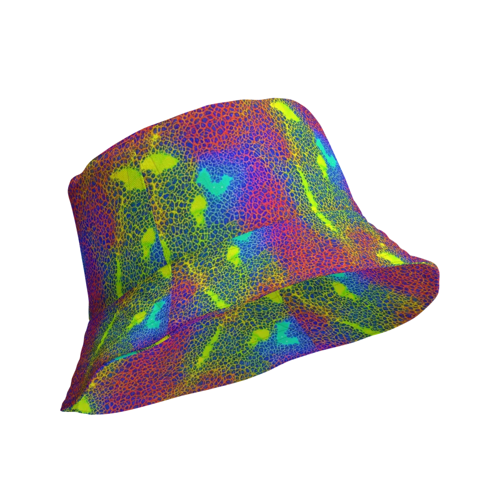Prismatic Web on Reversible Bucket Hat — Product details Outside